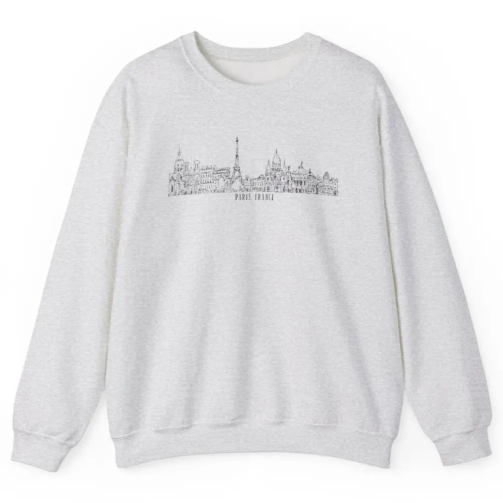Paris Eiffel Tower Souvenir Travel France Gift Paris Skyline Unisex Crewneck Sweatshirt