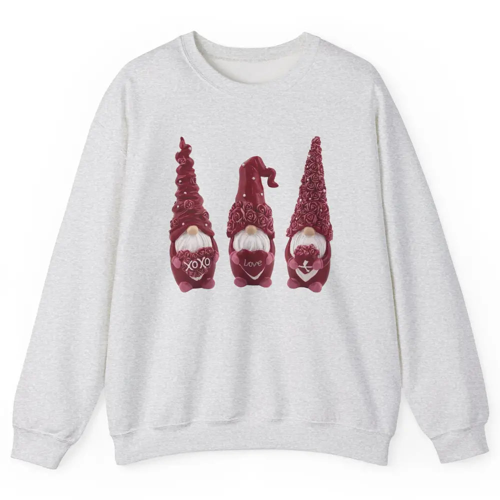 Pink Gnomes Love Valentines Loads Of Love Western Valentine Unisex Crewneck Sweatshirt