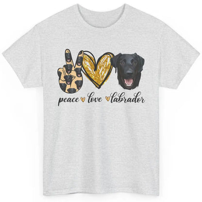 Peace Love Labrador Dog Black Labrador Retriever Dad Mom Classic Unisex T-Shirt