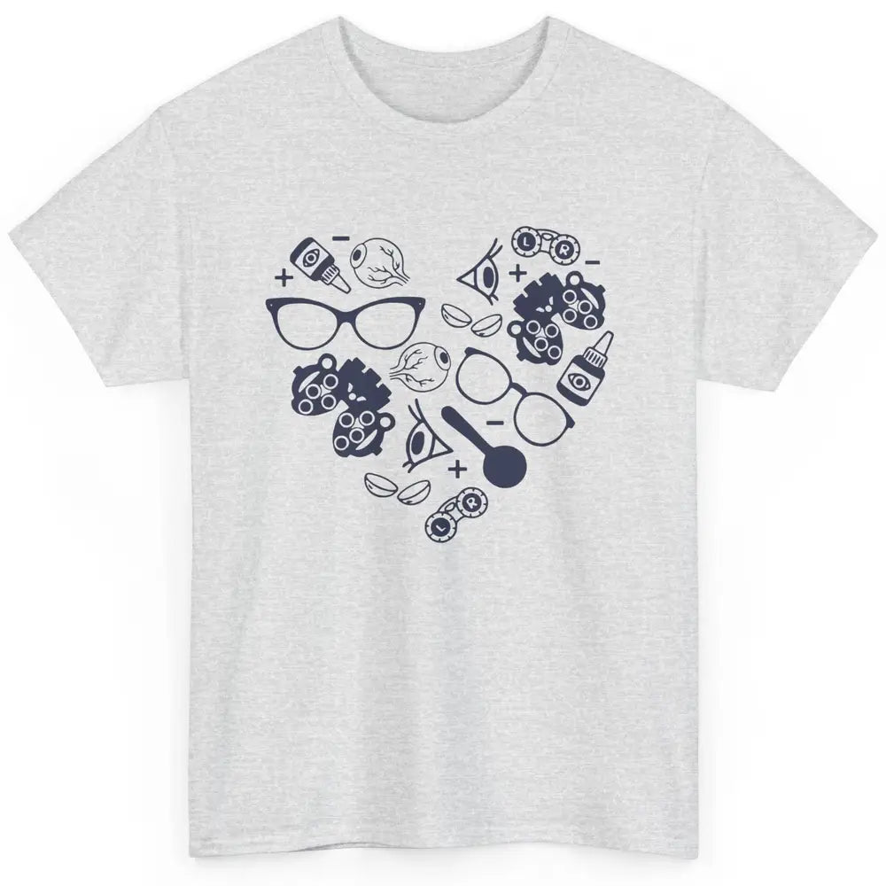 Optometrist Love Heart Symbols Optician Eye Doctor Gift Classic Unisex T-Shirt