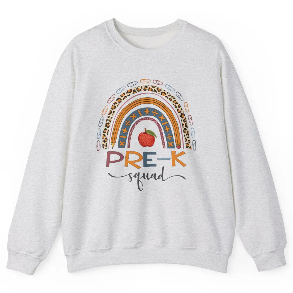 Pre-K Squad Rainbow Preschool Teacher Back To School Gift Unisex Crewneck Sweatshirt