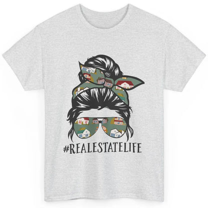 Real Estate Wife Life Messy Bun Mom Realtor Women Close Deal Classic Unisex T-Shirt