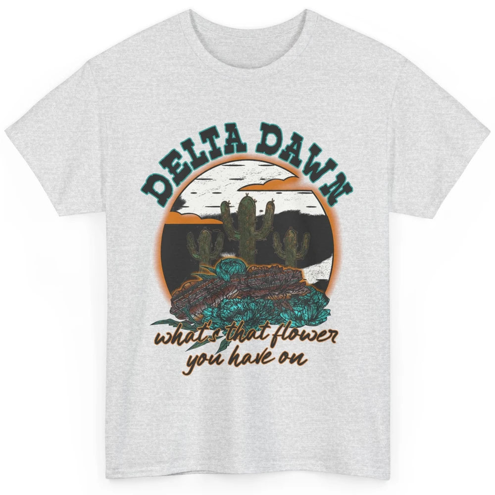 Retro Desert Night Delta Dawn What's That Flower Western Classic Unisex T-Shirt