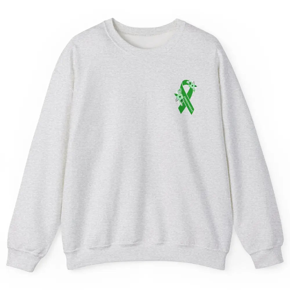 PANS/PANDAS Awareness Floral Green Ribbon Pans Disease Unisex Crewneck Sweatshirt