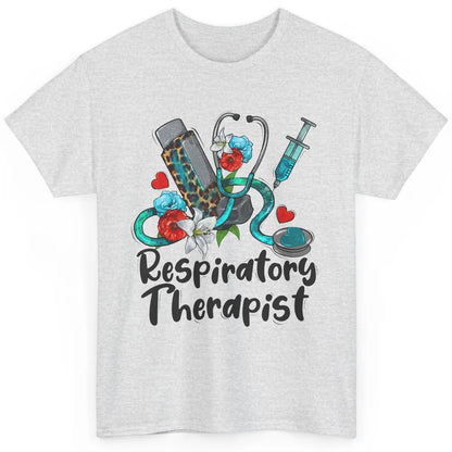 Respiratory Therapist Leopard Stethoscope Western Country RT Classic Unisex T-Shirt