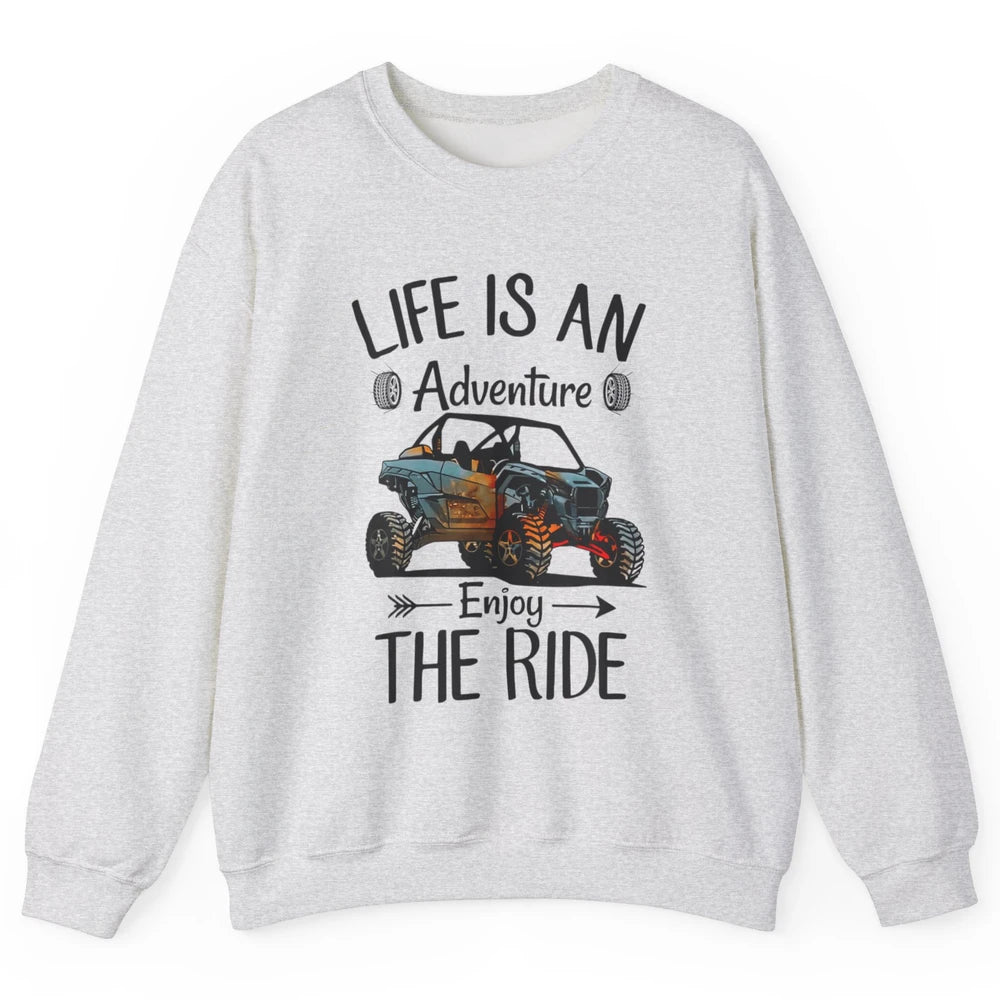 Retro Enjoy The Ride ATV Rider UTV Mud Riding SXS Offroad Unisex Crewneck Sweatshirt