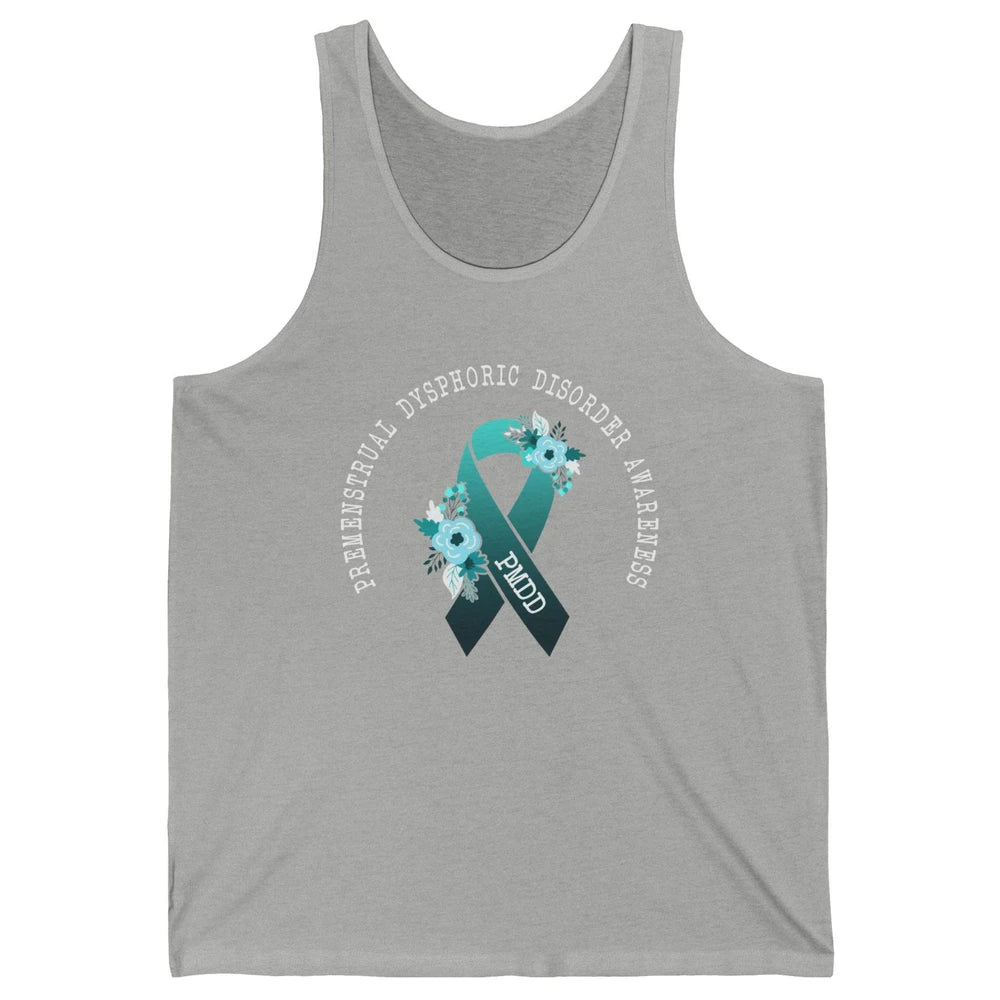Premenstrual Dysphoric Disorder PMDD Awareness Ribbon Unisex Jersey Tank