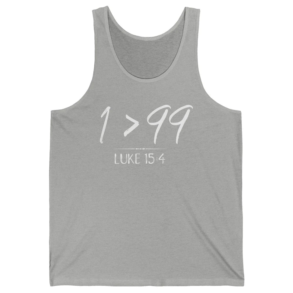 Retro He Left The 99 Rescue Me Christian Jesus Christ Bible Unisex Jersey Tank