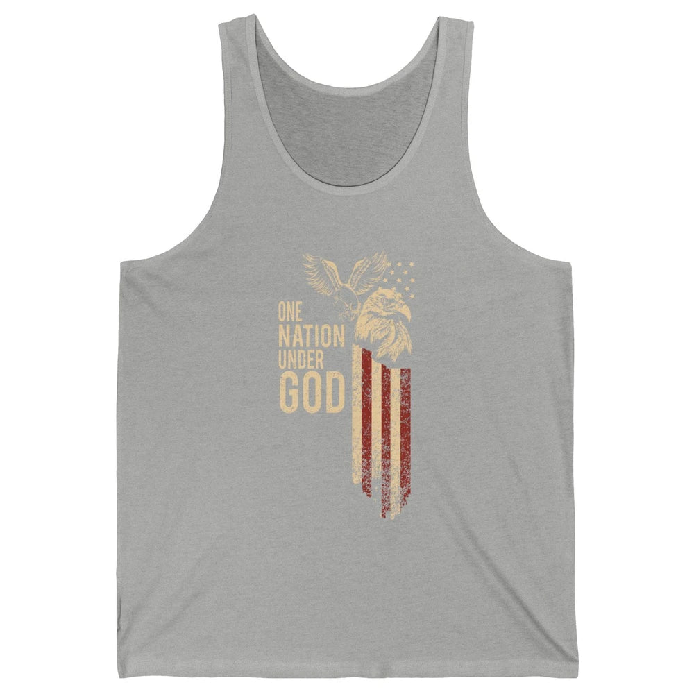 One Nation Under God Flag 4th Of July Independence Patriotic Unisex Jersey Tank