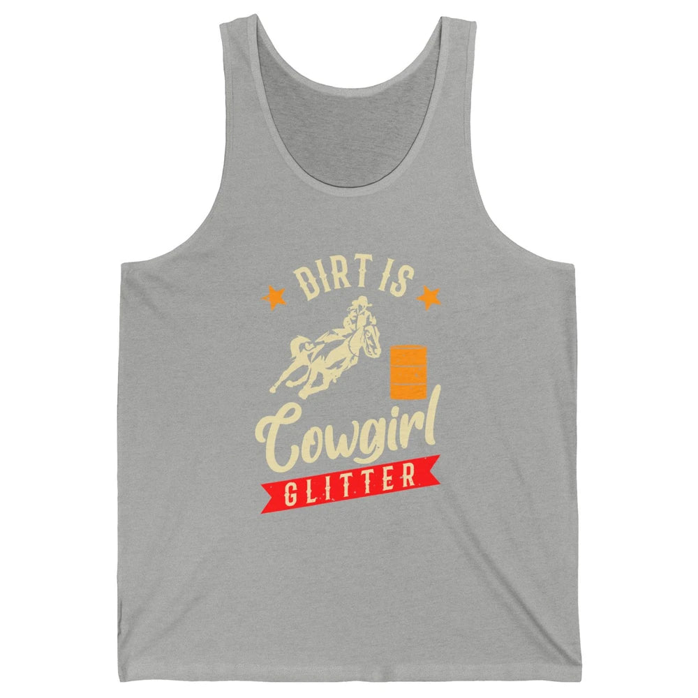 Retro Dirt Is Cowgirl's Glittering Western Country Cowboy Unisex Jersey Tank
