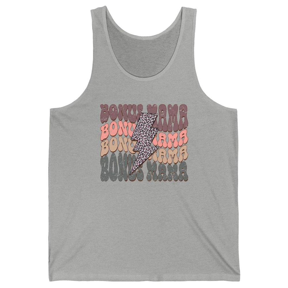 Retro Bonus Mama Leopard Lightning Bolt Western Stepmother Unisex Jersey Tank