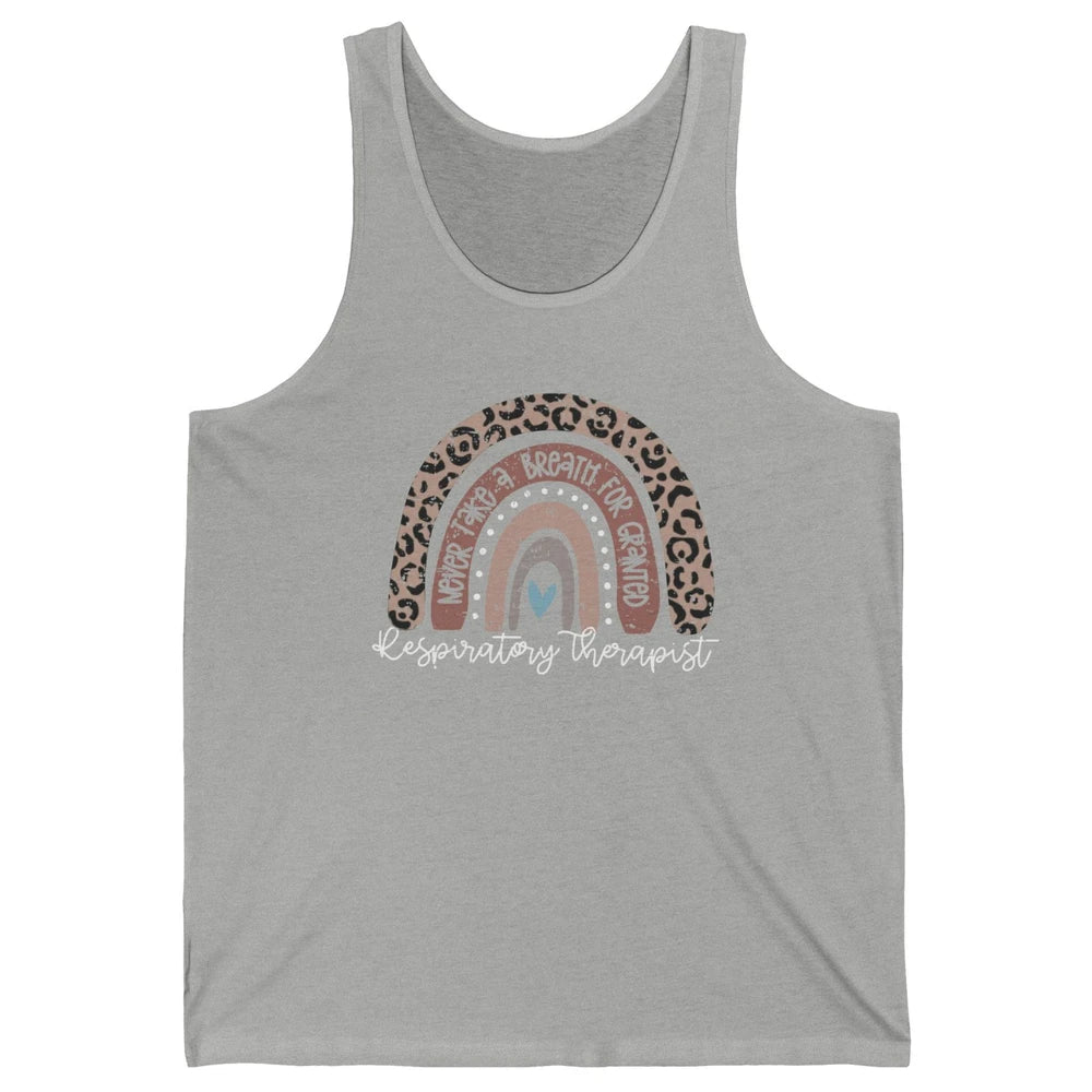 Retro Respiratory Therapy Rainbow Respiratory Therapist Gift Unisex Jersey Tank