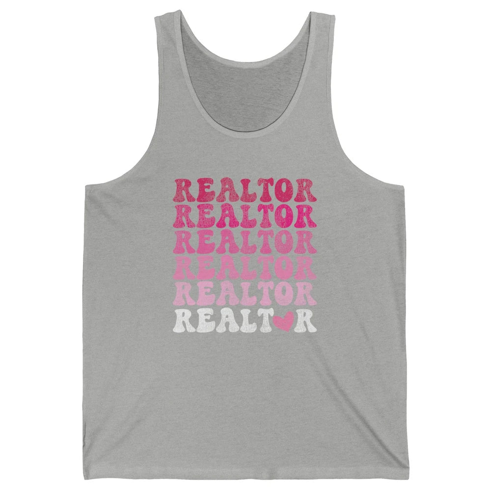 Real Estate Heart Wife Life Pink Realtor Women Close Deal Unisex Jersey Tank