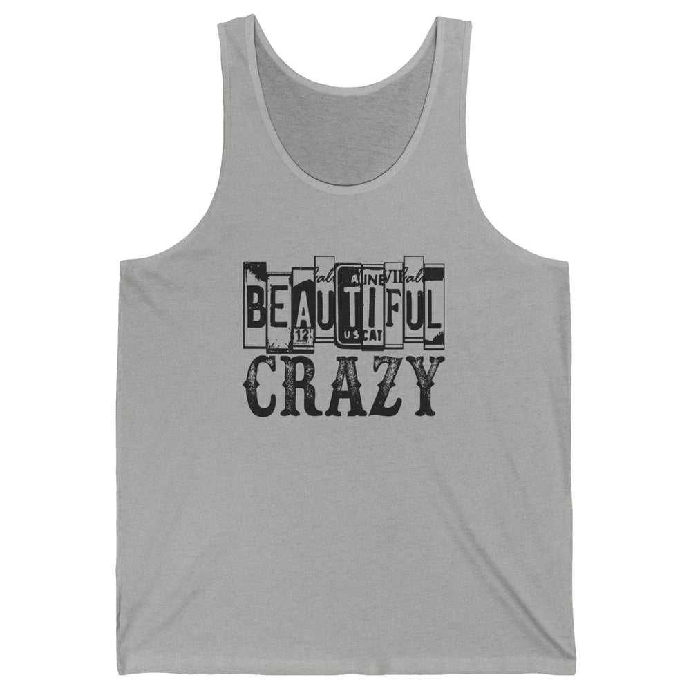 Retro Beautiful Crazy Western Cowgirl Country Music Lovers Unisex Jersey Tank