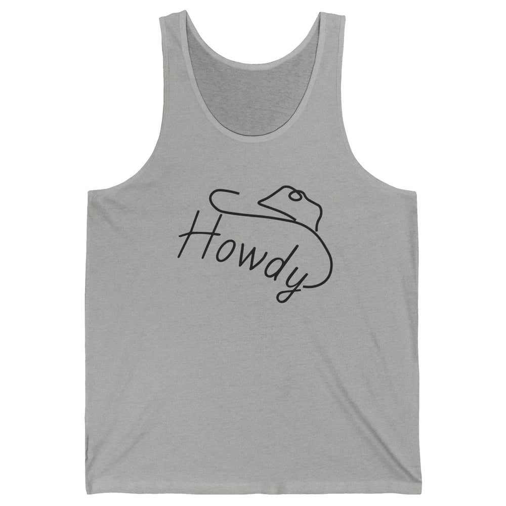 Retro Cowboy Hat Howdy Western Country Texas Cowgirls Gift Unisex Jersey Tank