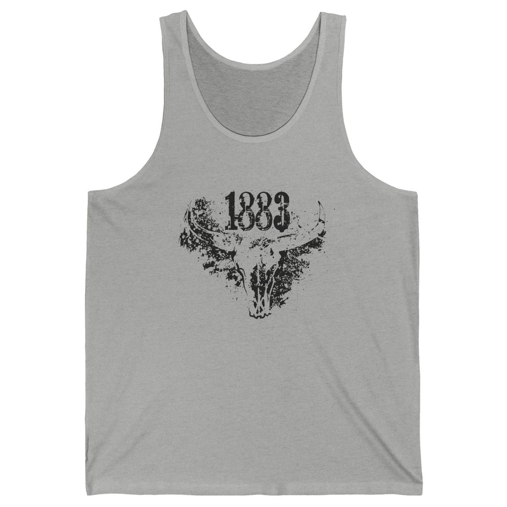 Retro Bull Skull 1883 Country Year Cowboys Western Country Unisex Jersey Tank