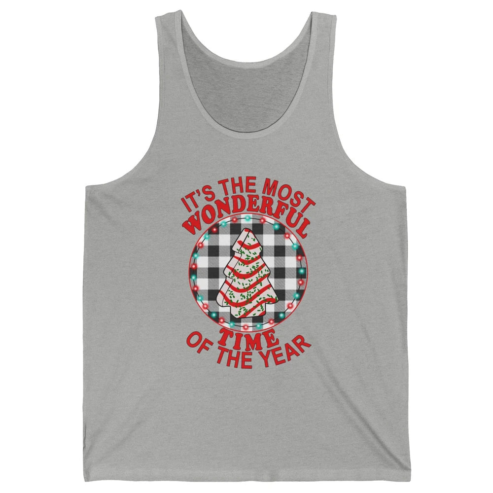 Funny Christmas Tree Cakes Most Wonderful Time Bakers Baking Unisex Jersey Tank