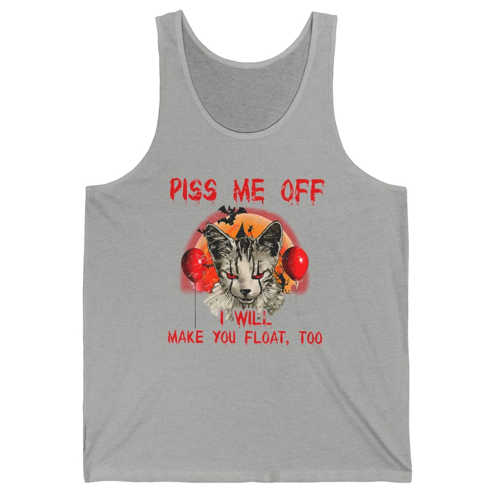 Retro Horror Cat Clown Piss Me Off Float Halloween Costume Unisex Jersey Tank