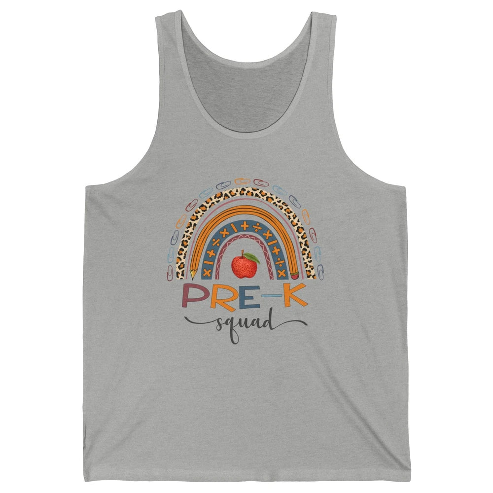 Pre-K Squad Rainbow Preschool Teacher Back To School Gift Unisex Jersey Tank
