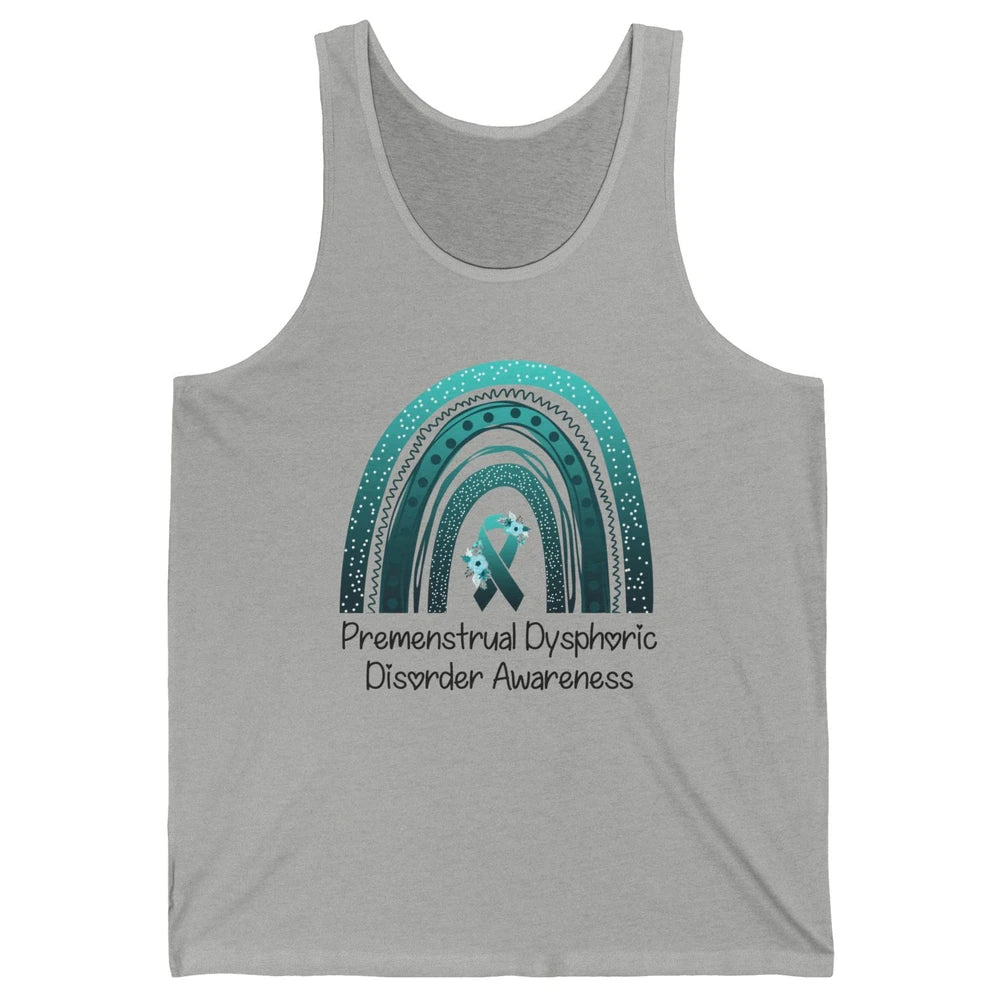 Premenstrual Dysphoric Disorder PMDD Awareness Rainbow Unisex Jersey Tank