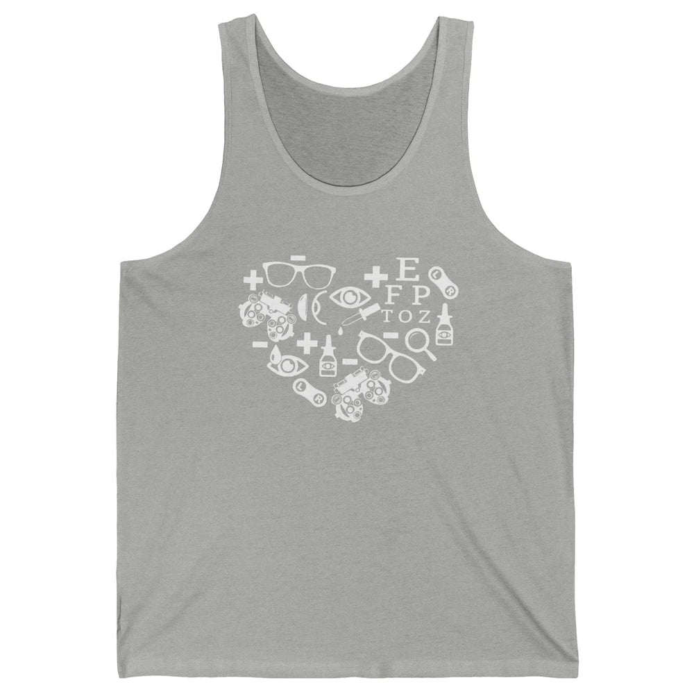 Optometrist Symbols Heart Optician Sight Squad Optometry Unisex Jersey Tank