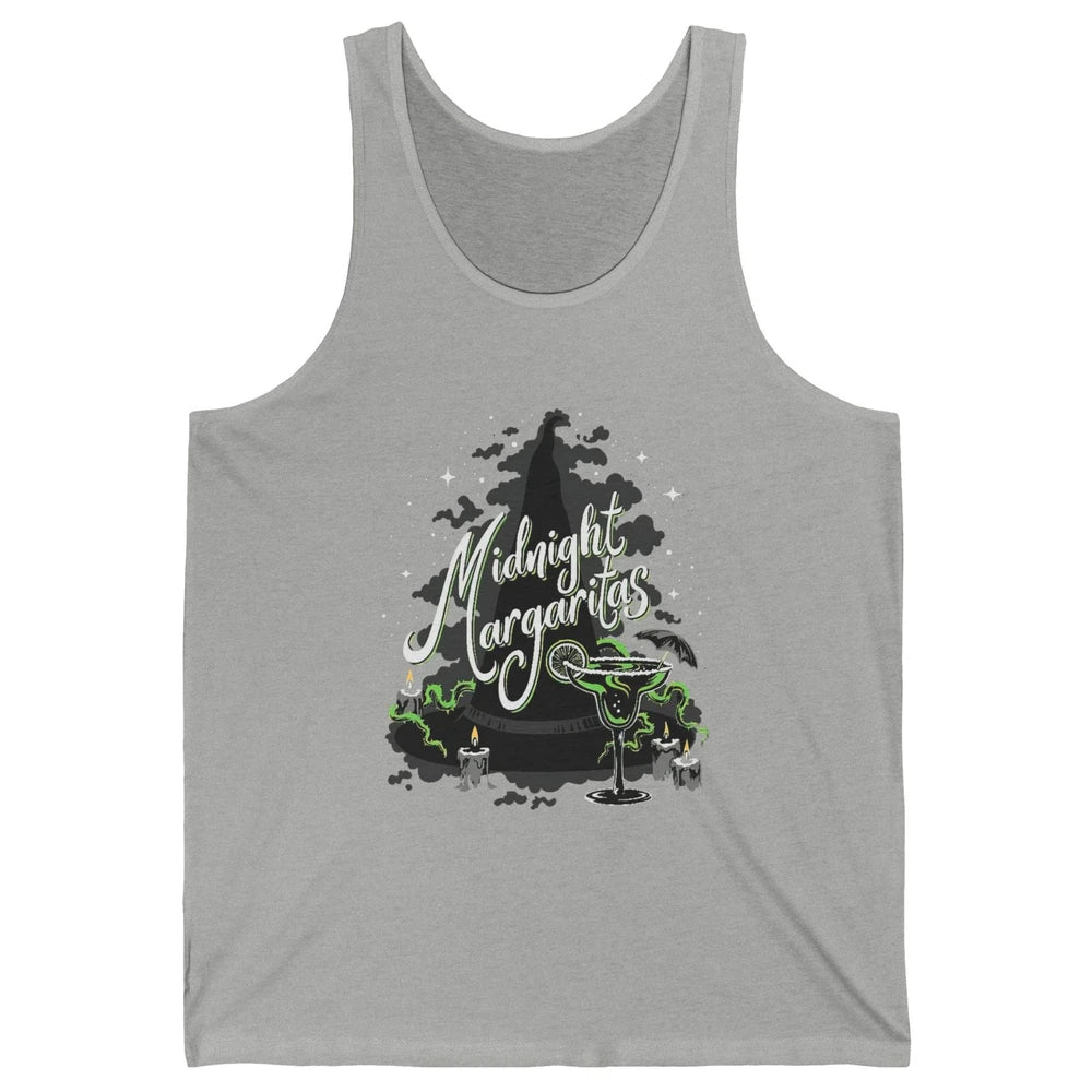 Midnight Margaritas Witch Hat Wine Halloween Spooky Party Unisex Jersey Tank