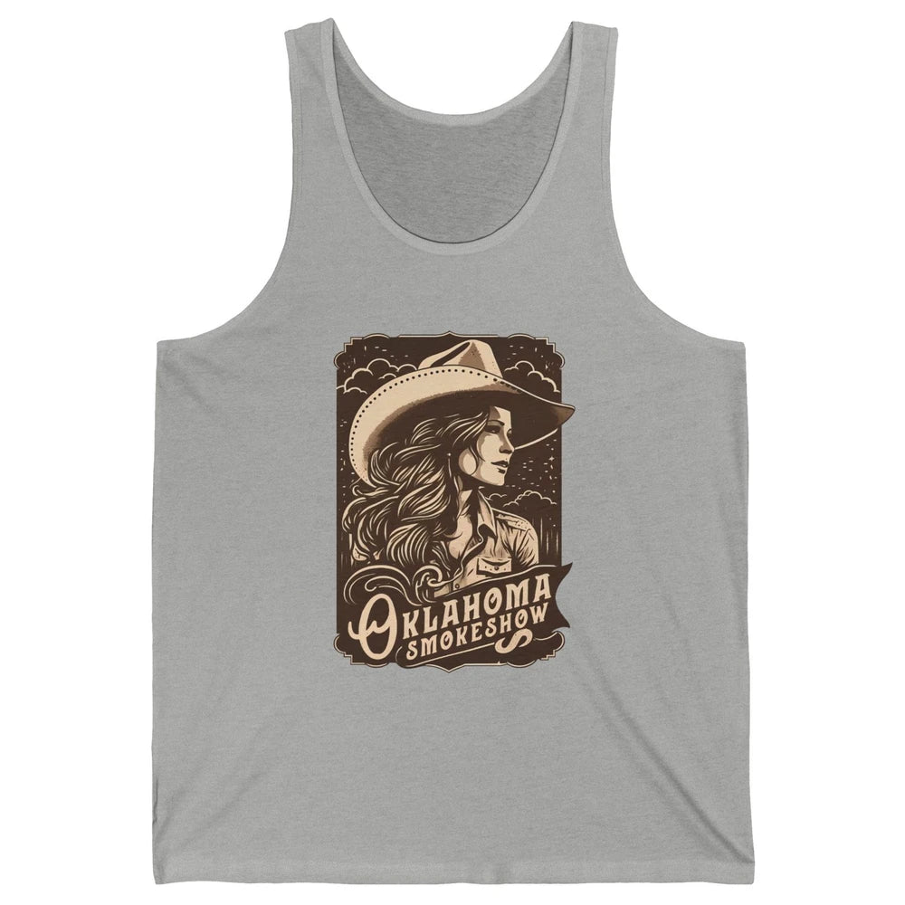 Retro Cowgirl Oklahoma Smokeshow Western Country Small Town Unisex Jersey Tank