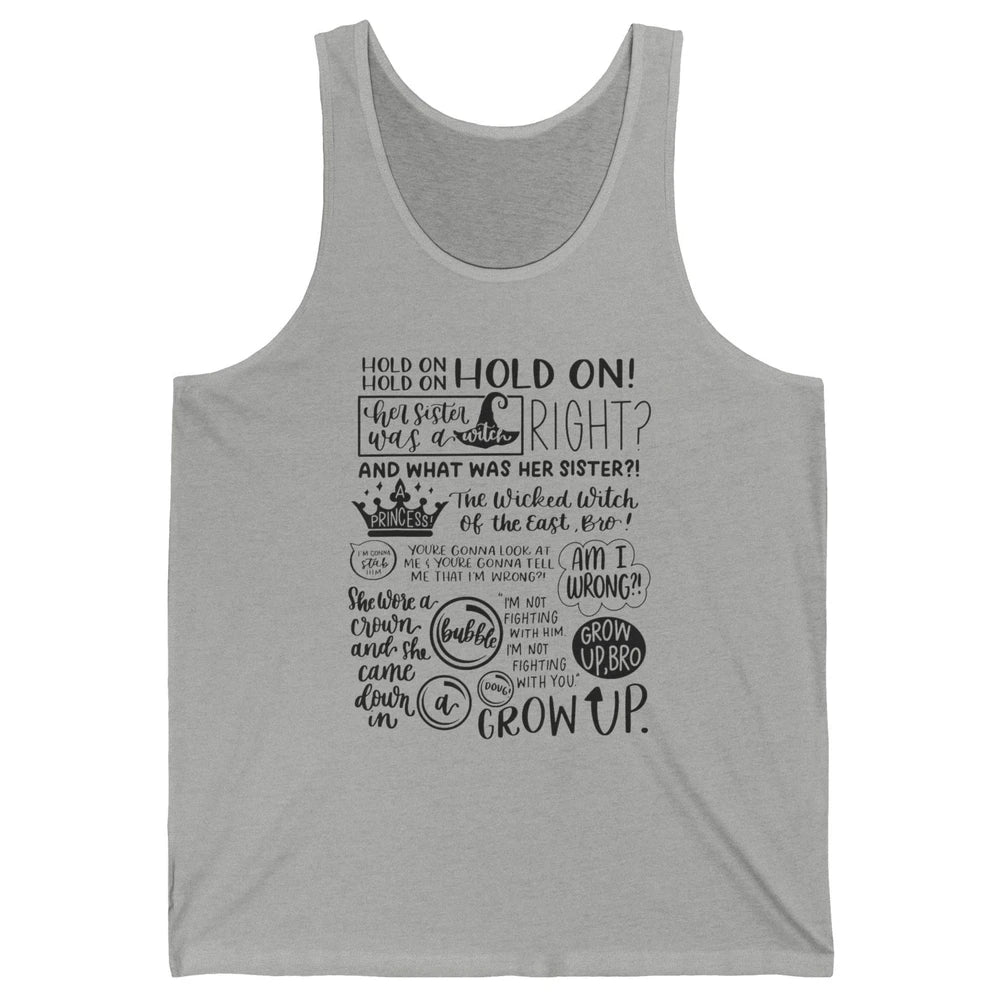 Funny Her Sister Was A Witch Boo Halloween Spooky Minimalist Unisex Jersey Tank