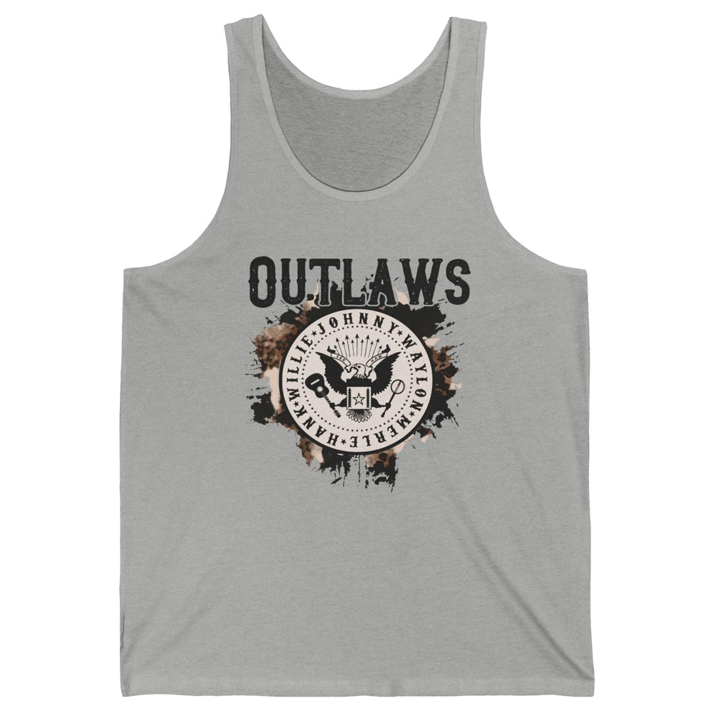 Retro Cowboy Bird Outlaws Western Country Music Cowgirl Unisex Jersey Tank