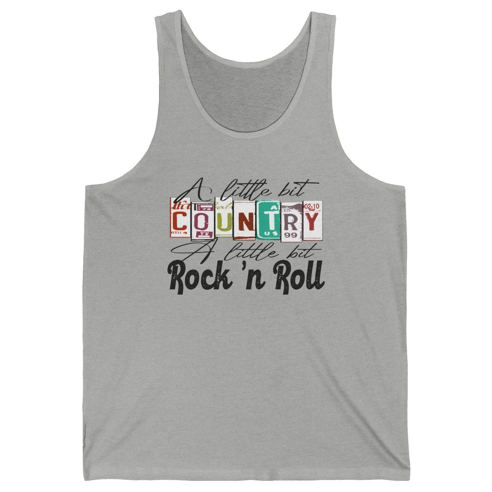 Retro A Little Bit Country A Little Bit Rock n Roll Western Unisex Jersey Tank