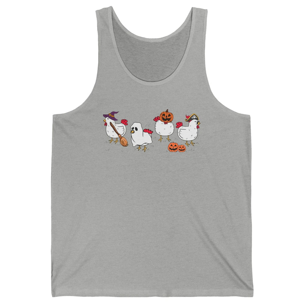 Chicken Ghost Funny Halloween Farm Spooky Chicken Lover Gift Unisex Jersey Tank