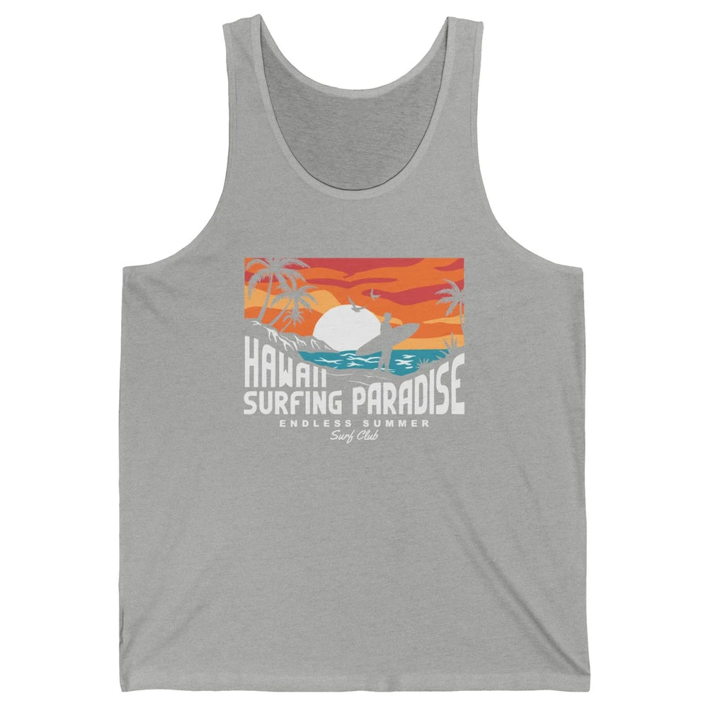 Retro Hawaii Palms Surfing Paradise Surf Club Endless Summer Unisex Jersey Tank