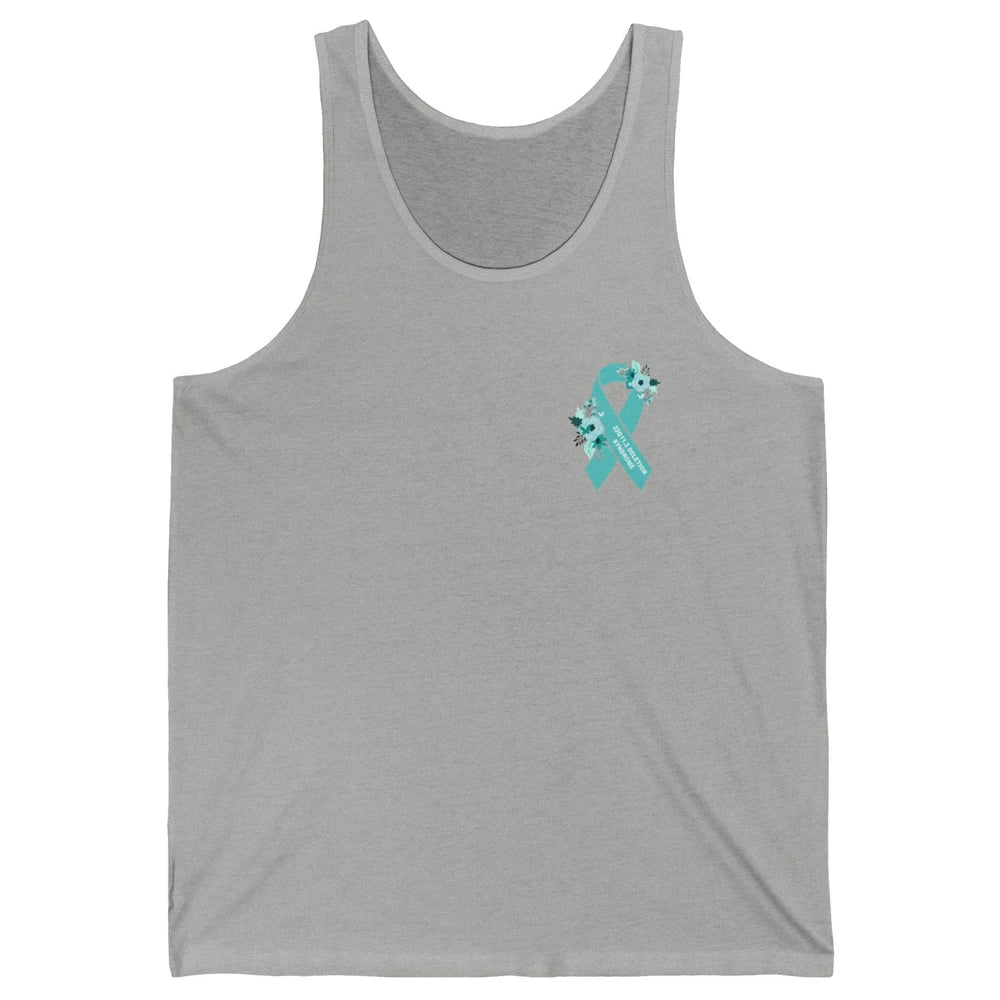 22q11.2 Deletion Syndrome Awareness Floral Teal Rainbow Unisex Jersey Tank