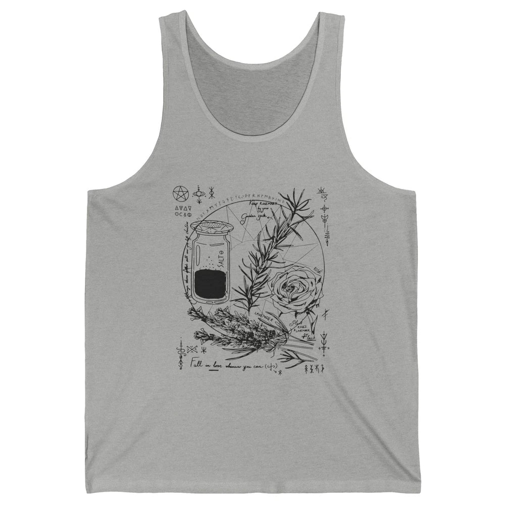 Practical Magic Witch Gardening Card Gardeners Plant Lovers Unisex Jersey Tank