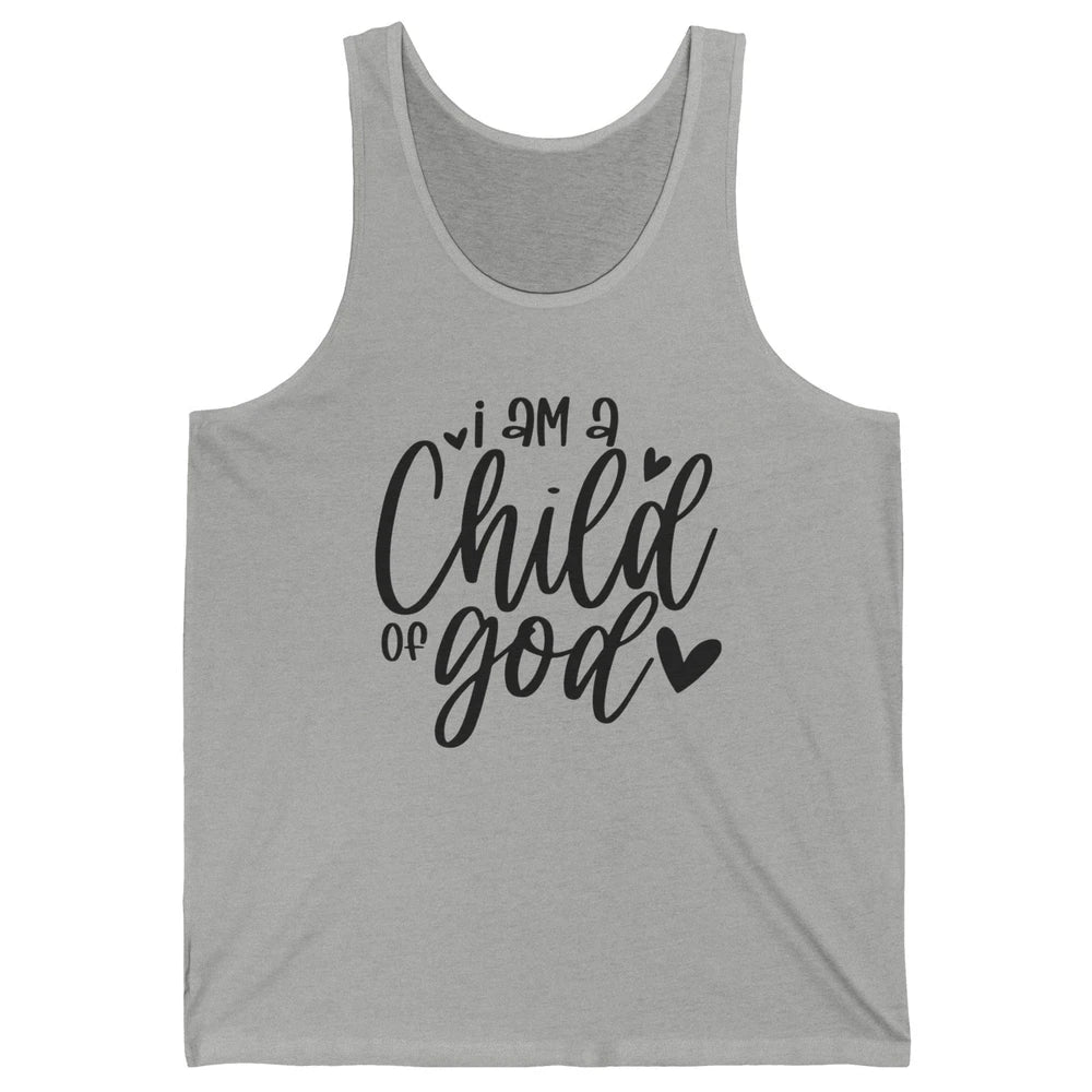 Christian Cross I'm Child Of God Bible Verse Faith Religious Unisex Jersey Tank