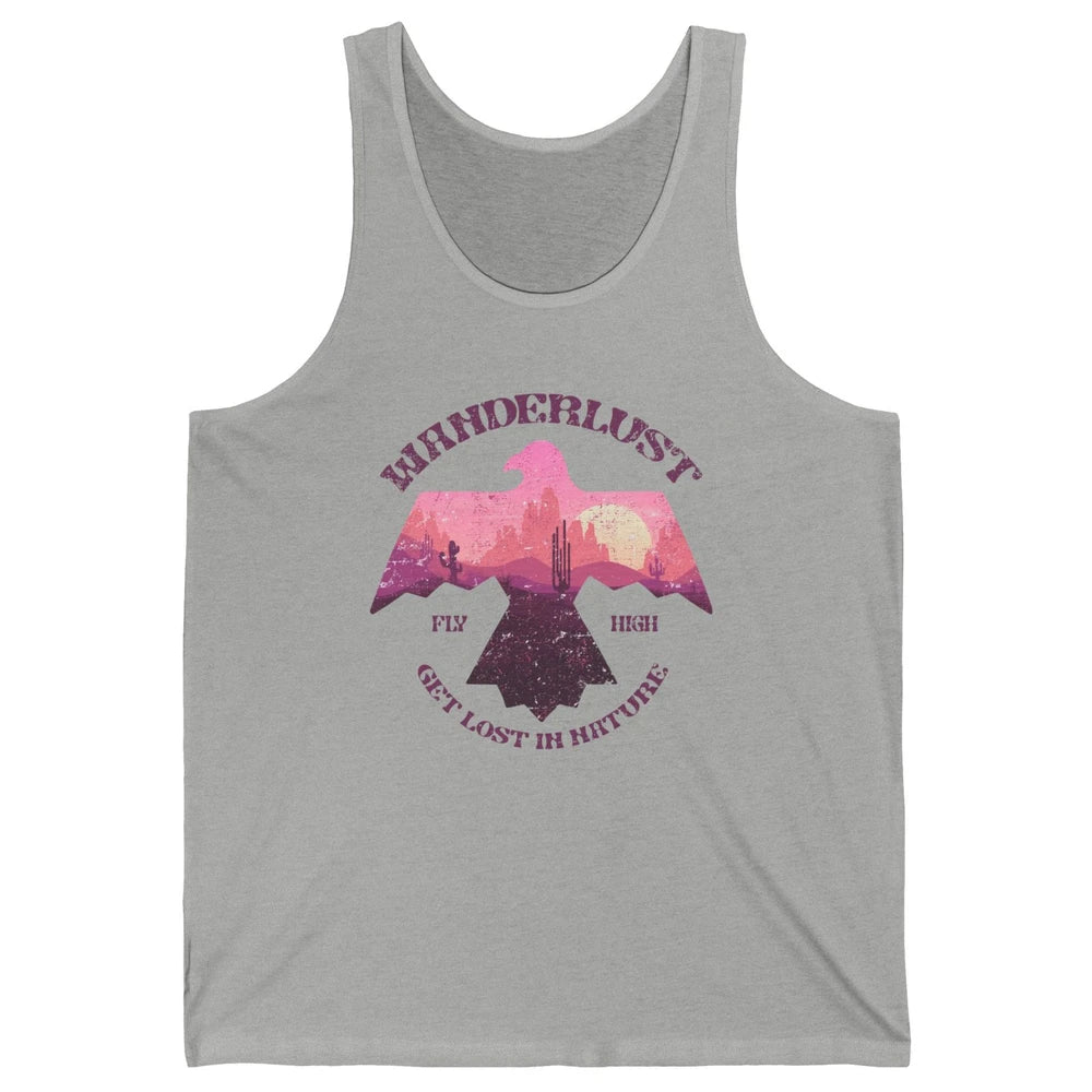 Retro Adventure Wanderlust Get Lost In Nature Travel Western Unisex Jersey Tank