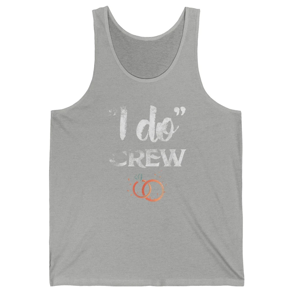 Retro I Do Crew Bride Groom Bachelorette Wedding Married Unisex Jersey Tank
