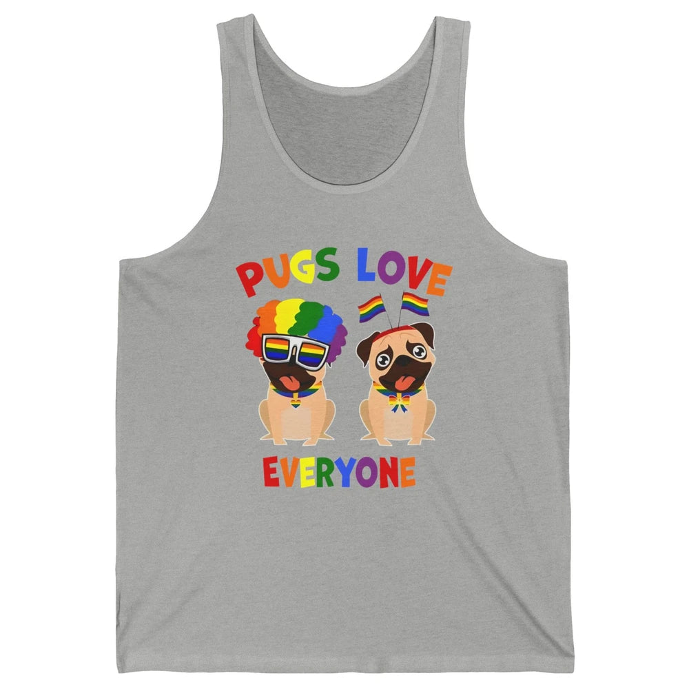 Pride Parade Pugs Love Everyone LGBT Pugs Gay Pride LGBT Unisex Jersey Tank
