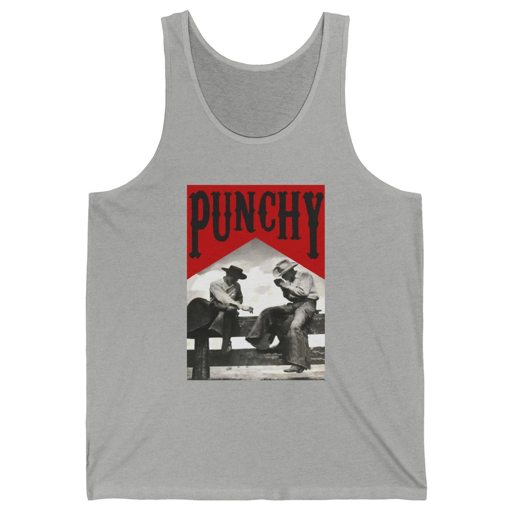Retro Punchy Cowboy Killer Western Country Cowgirl Gift Unisex Jersey Tank