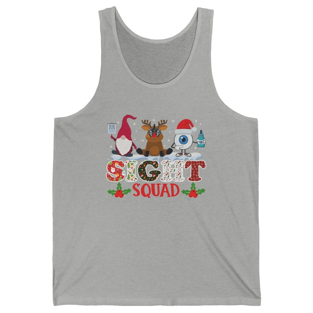 Optometrist Sight Squad Gnome Reindeer Optician Christmas Unisex Jersey Tank