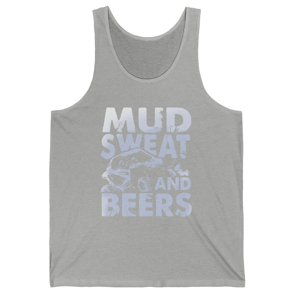 Retro Mud Sweat And Beers UTV ATV Rider 4 Wheel SXS Offroad Unisex Jersey Tank
