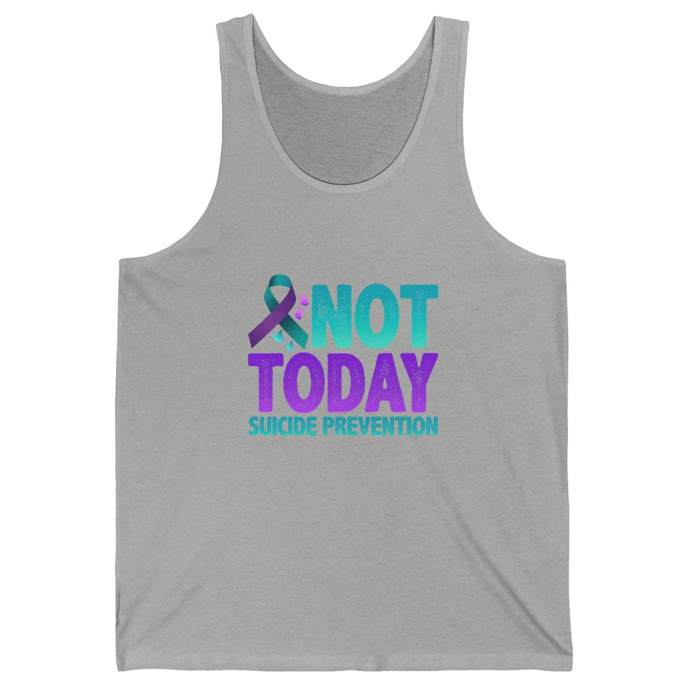 Not Today Ribbon Support Warrior Suicide Prevention Month Unisex Jersey Tank