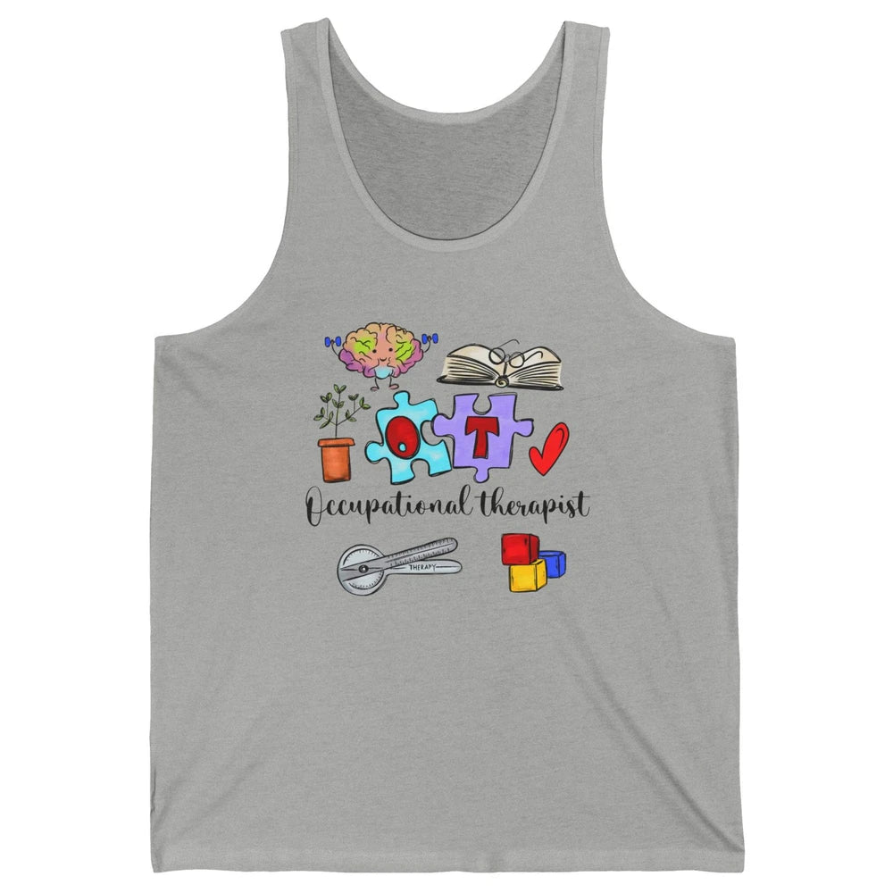 Occupational Therapist Symbols Hand Drawn OT Appreciation Unisex Jersey Tank