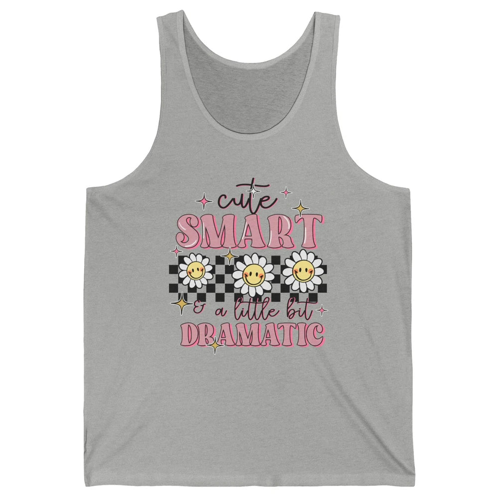 Retro Groovy Cute Smart & A Little Bit Dramatic Cute Girl Unisex Jersey Tank