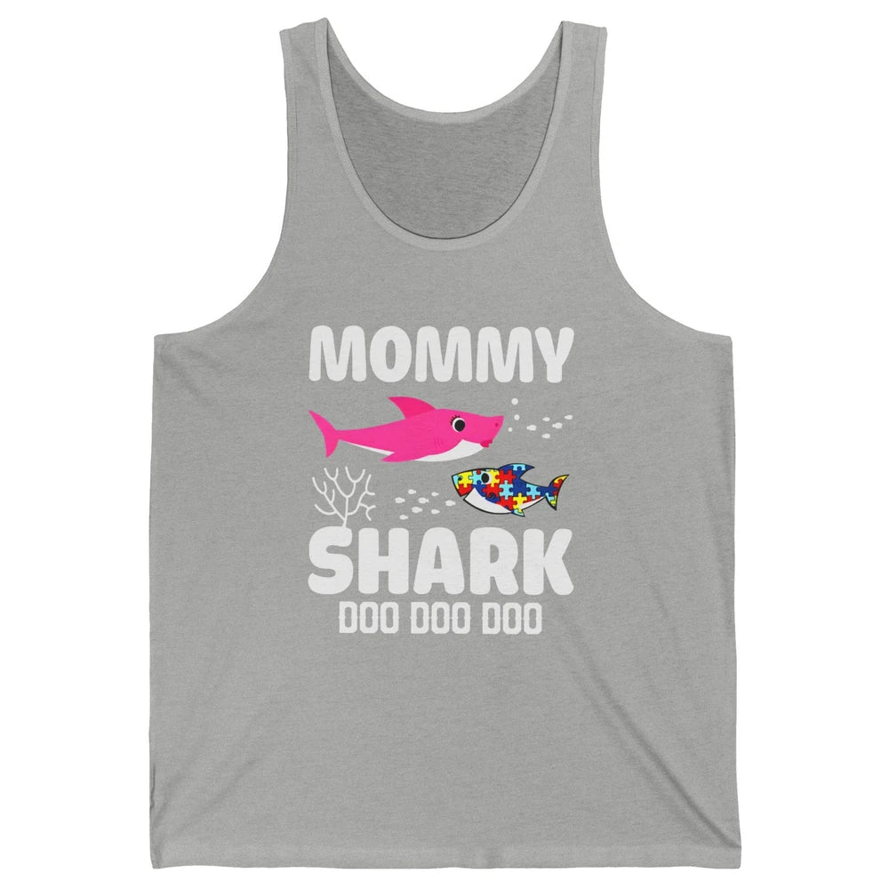Mommy Shark Autism Shark Puzzle Autism Mom Autism Awareness Unisex Jersey Tank