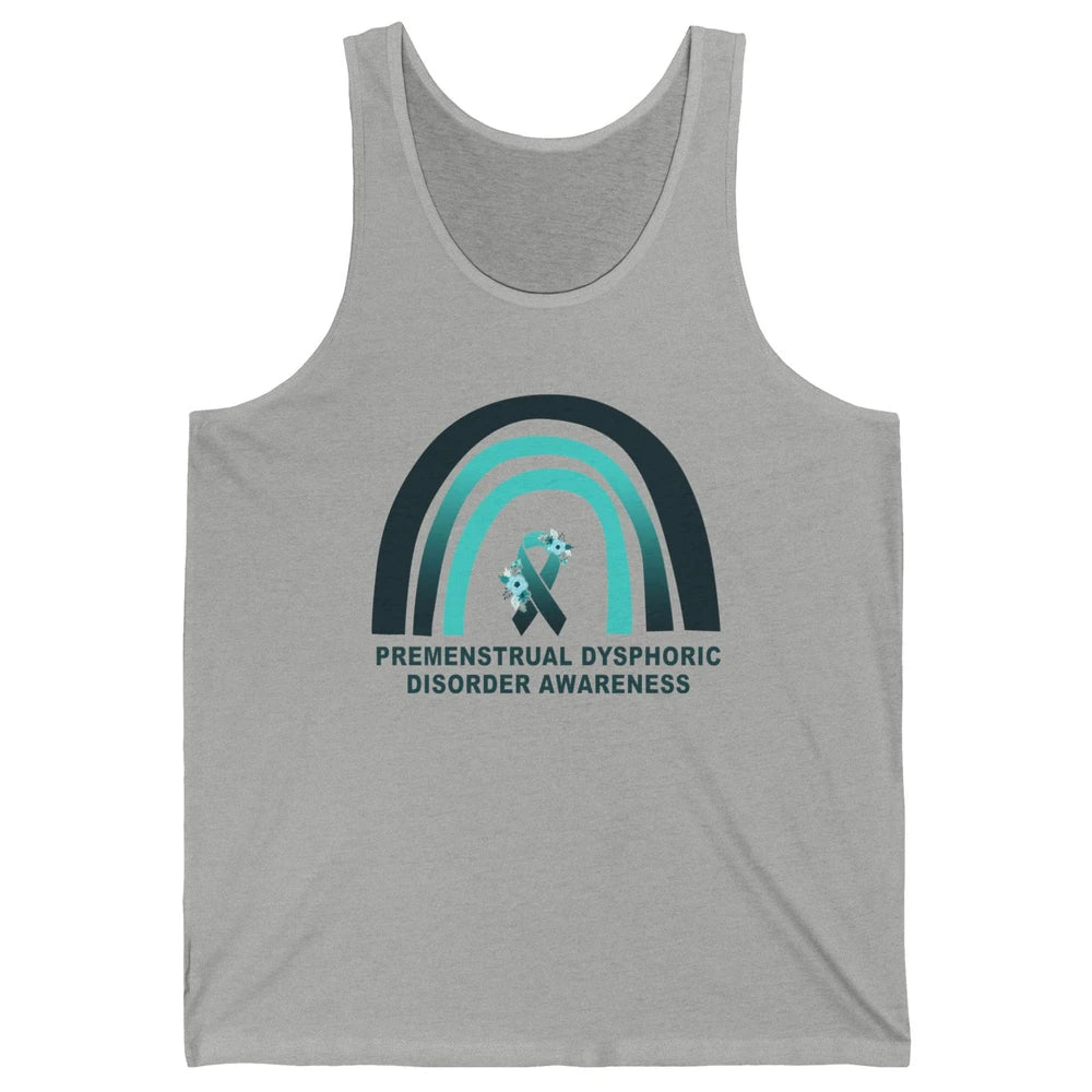 Premenstrual Dysphoric Disorder PMDD Awareness Rainbow Unisex Jersey Tank