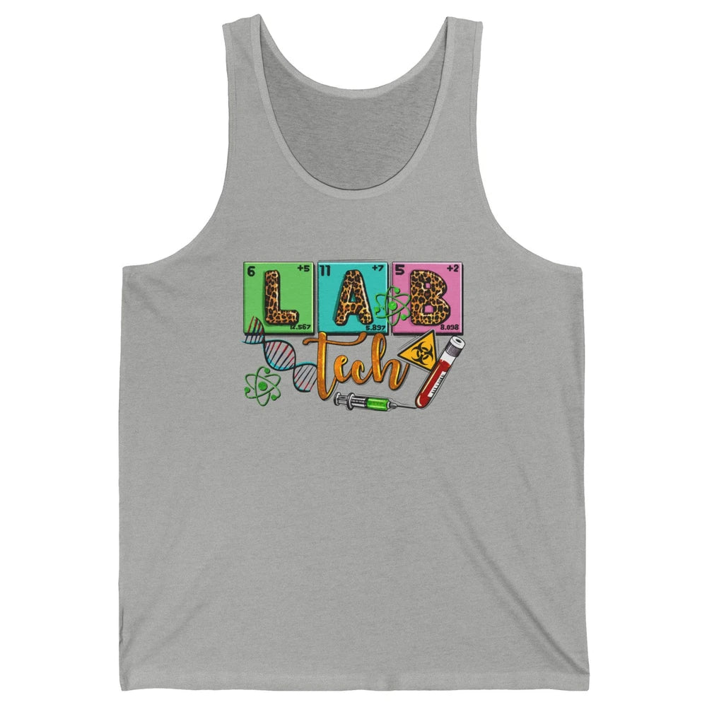 Peace Love Lab Tech Laboratory Technician Medical Lab Gift Unisex Jersey Tank