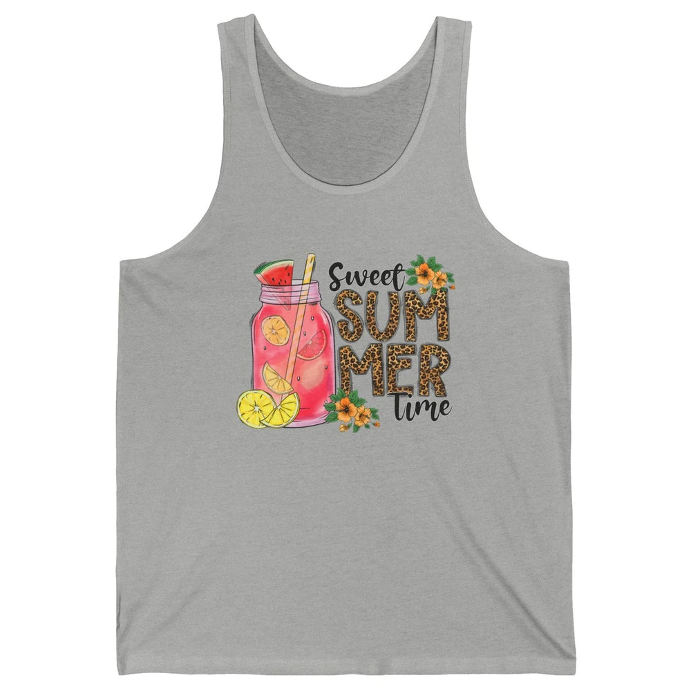 Retro 80s Floral Sweet Summer Watermelon Vaporwave Leopard Unisex Jersey Tank