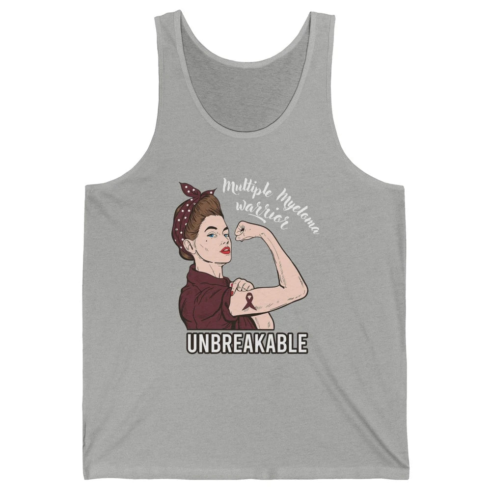 Multiple Myeloma Warrior Unbreakable Myeloma Cancer Survivor Unisex Jersey Tank