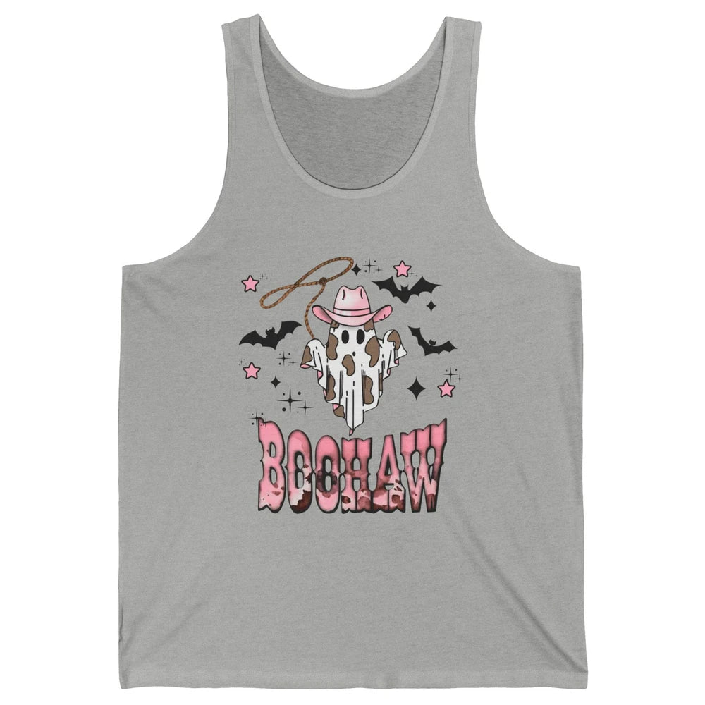 Retro Cowboy Ghost Boohaw Boot Scooting Western Halloween Unisex Jersey Tank